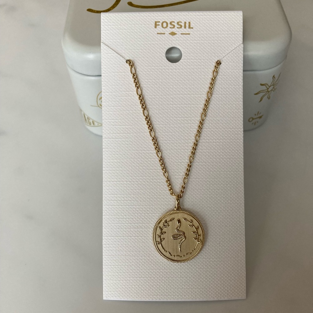 Fossil Sawyer Snake Gold-tone necklace